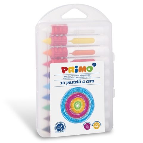 Voskové pastelky PRIMO, 9 x 80mm, 10ks, PP obal