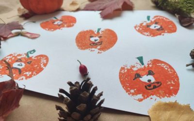 Halloweenské tvoření… otisk jablíček